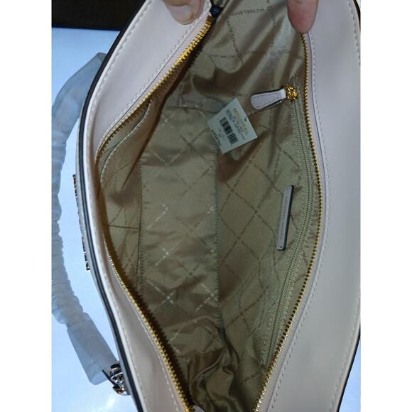 Michael Kors Jet Set Medium Leather Front Zip Chain Tote Powder Blush NWT - Picture 9 of 16